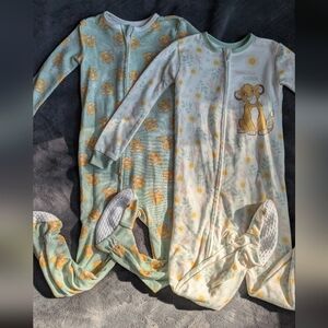 Disney Baby Sun and Cloud Pajama Set - Green and White